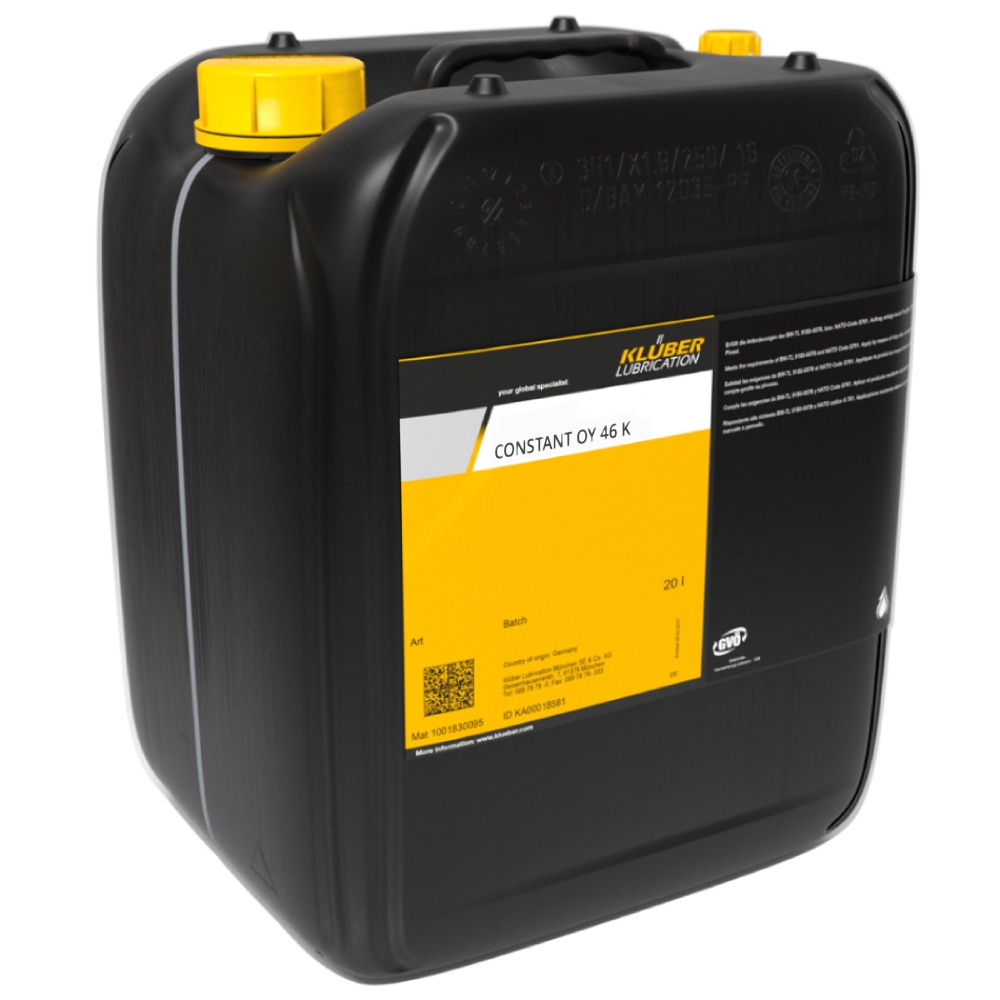 pics/Kluber/Copyright EIS/canister/kluber-constant-oy-46-k-synthetic-impregnating-oil-yellow-20l-canister.jpg